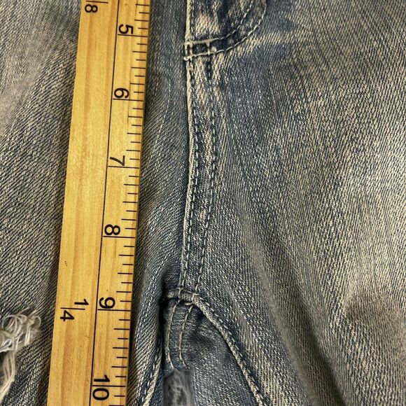 Sneak Peek Jeans Women 7 Boyfriend Distressed Ripped Light Wash Cuffed Denim - Picture 10 of 10